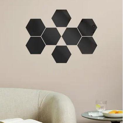 Obrázek z Tapeta hexagon 10 ks - černá mozaika