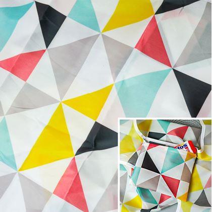 Obrázek z Velká skládací nákupní taška - trojúhelníky