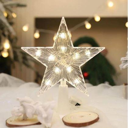 Obrázek z Vánoční svítící hvězda na stromek - teplé světlo