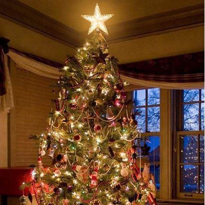 Obrázek z Vánoční svítící hvězda na stromek - teplé světlo