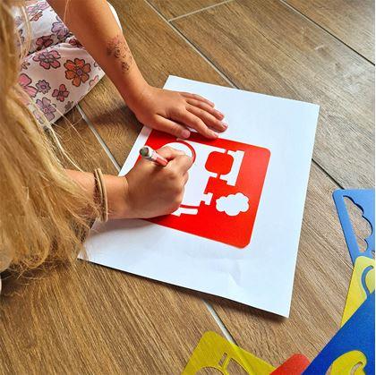 Obrázek z Šablony na malování 6 ks - dopravní prostředky