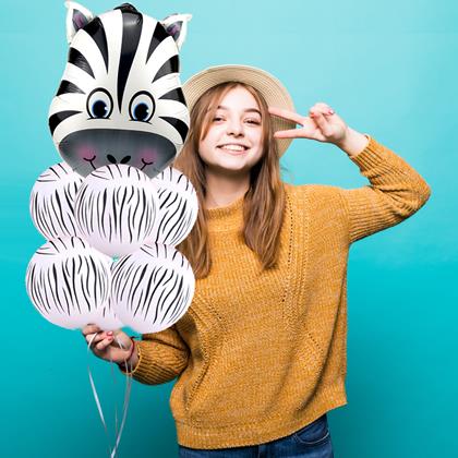 Obrázek z Veselé balónky 7 ks - zebra