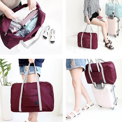 Obrázek z Skládací cestovní taška - vínová