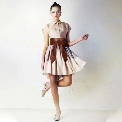 Obrázek z Dámský ozdobný pásek - hnědý