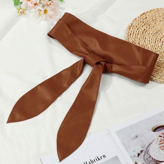 Obrázek z Dámský ozdobný pásek - hnědý