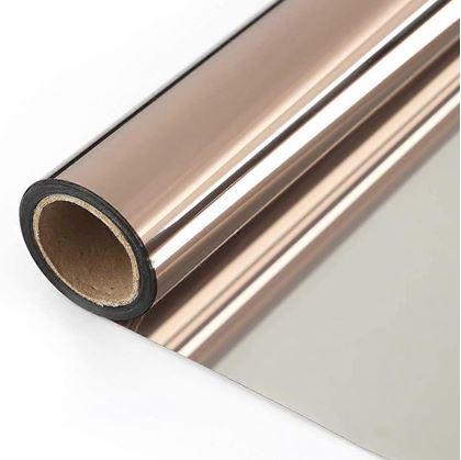 Obrázek z Zrcadlová fólie na okna 200 cm - rose gold