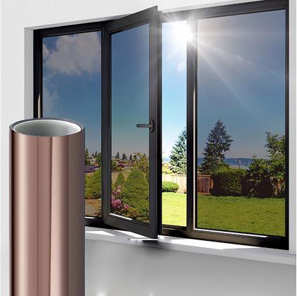 Obrázek z Zrcadlová fólie na okna 200 cm - rose gold