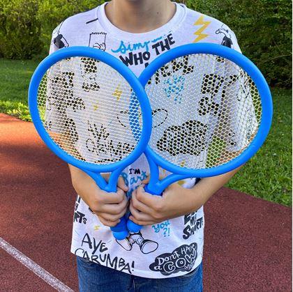 Obrázek z Dětská sada na badminton - pálky, míček, košíček