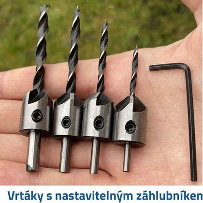 Obrázek z Sada vrtáků se záhlubníkem 4 ks