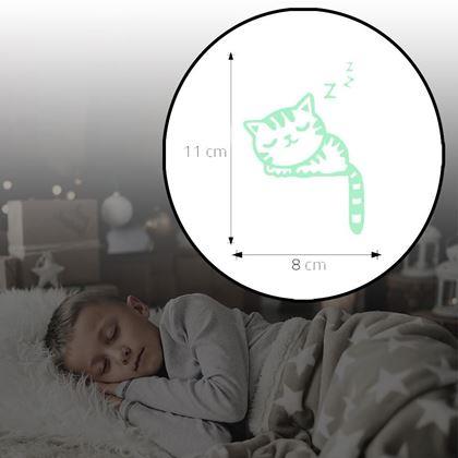 Obrázek z Svítící nálepky nad vypínač - kočička
