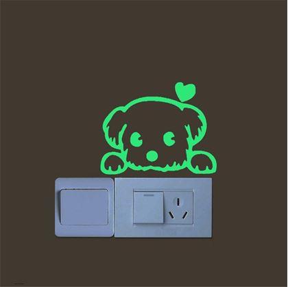 Obrázek z Svítící nálepky nad vypínač - pejsek