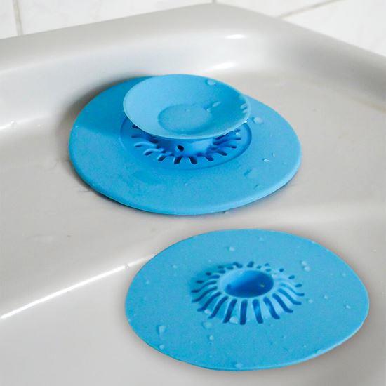 Obrázek z Silikonové sítko a zátka do dřezu