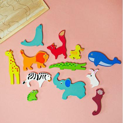 Obrázek z Dřevěné puzzle - zvířátka