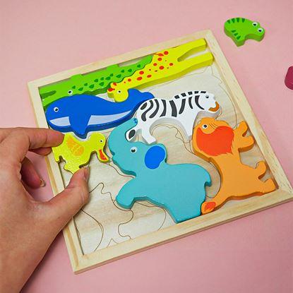 Obrázek Dřevěné puzzle - zvířátka