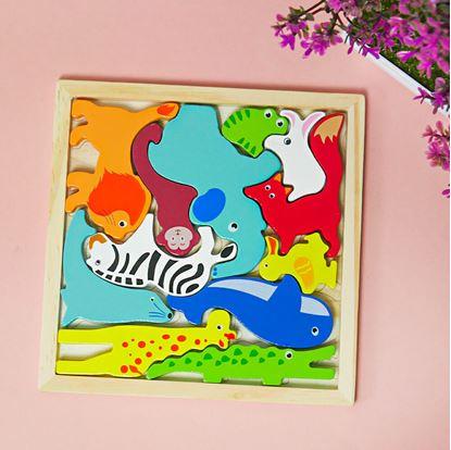 Obrázek Dřevěné puzzle - zvířátka