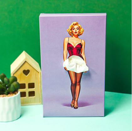 Obrázek z Papírové kapesníky v krabičce - dáma v šatech