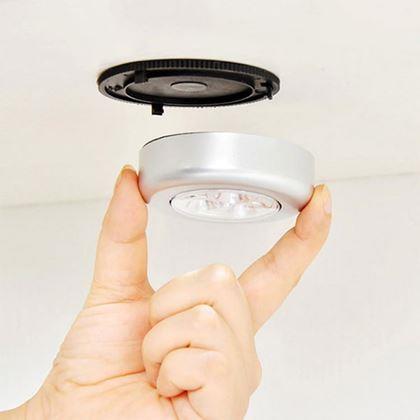 Obrázek z Samolepící lampička 3 LED stříbrná