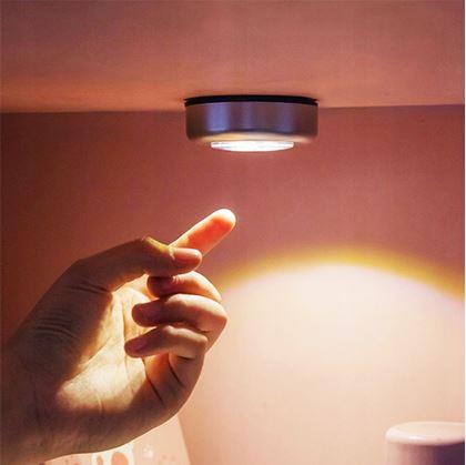 Obrázek z Samolepící lampička 3 LED stříbrná