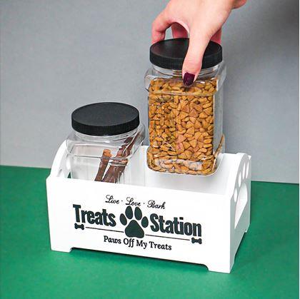 Obrázek z Zásobník se 2 nádobami na psí pamlsky