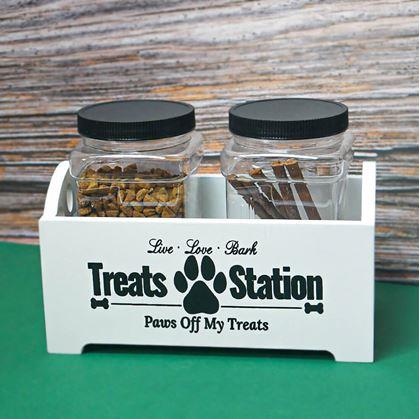 Obrázek z Zásobník se 2 nádobami na psí pamlsky