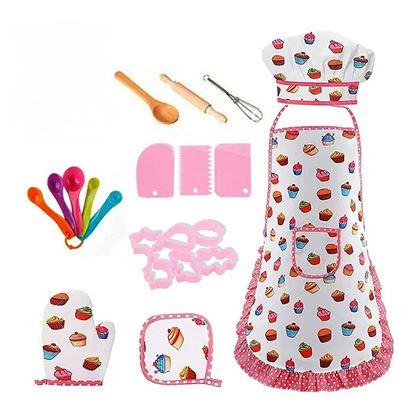 Obrázek z Dětská pekařská sada s nádobím a zástěrou 