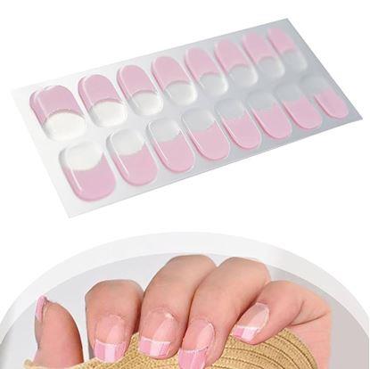 Obrázek Elegantní samolepky na nehty - francouzská manikúra