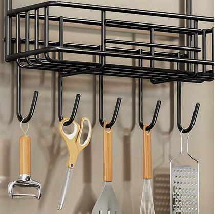 Obrázek z Kovový organizér na lednici černý