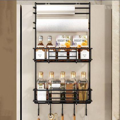 Obrázek z Kovový organizér na lednici černý