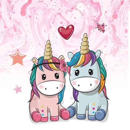 Obrázek z Nažehlovací obrázky na oblečení - jednorožci