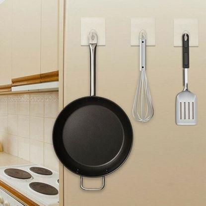 Obrázek 10 ks přilnavých háčků bez vrtání 