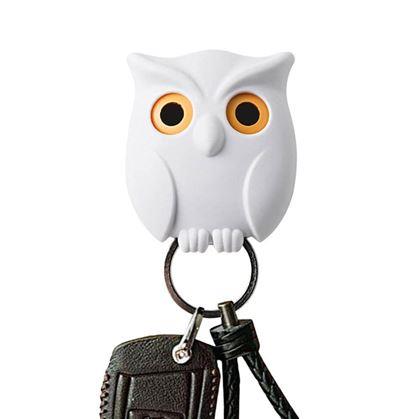 Obrázek z Magnetický držák na klíče - bílá sova
