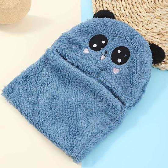 Obrázek z Čepice medvídek s ušima - modrá