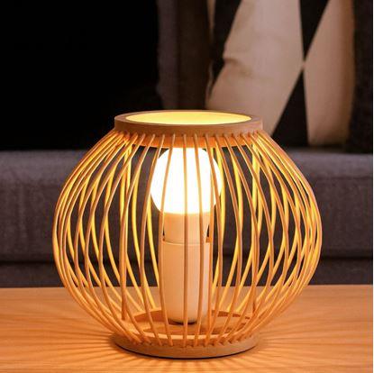 Obrázek Bambusová stolní lampa s LED žárovkou