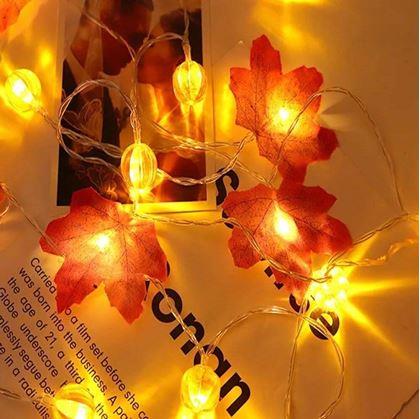 Obrázek z LED světelný řetěz - podzimní listí 
