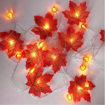 Obrázek z LED světelný řetěz - podzimní listí 