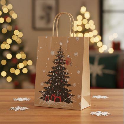 Obrázek z Vánoční taška - velikost M - stromeček