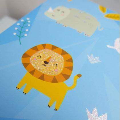 Obrázek z Dárková krabička 22 cm - safari