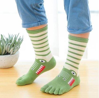 Obrázek z Dětské prstové ponožky - vel. 19-24 cm - krokodýl