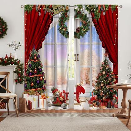 Obrázek z Vánoční závěsy 2 ks 66x150 cm
