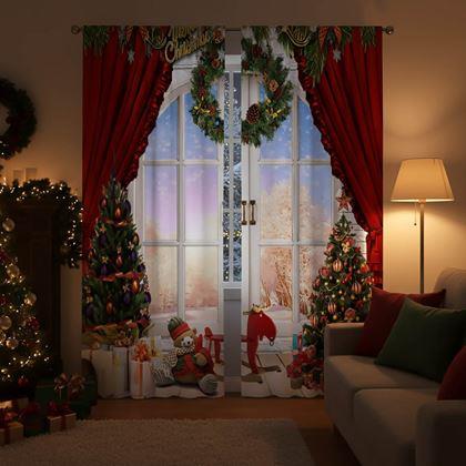Obrázek z Vánoční závěsy 2 ks 66x150 cm