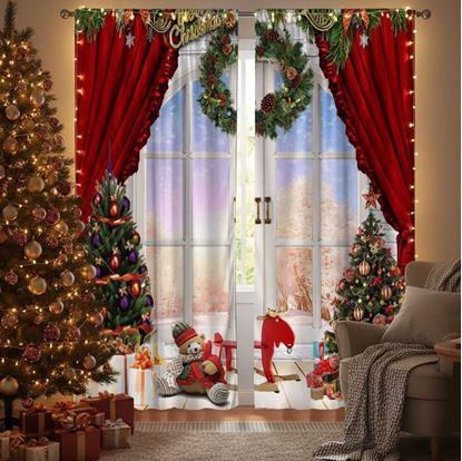 Obrázek Vánoční závěsy 2 ks 130x210 cm