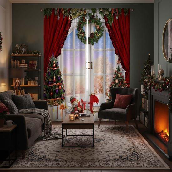 Obrázek z Vánoční závěsy 2 ks 130x210 cm