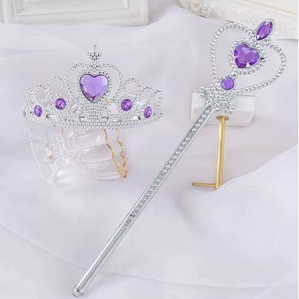 Obrázek z Sada doplňků pro princeznu 6 ks - fialová