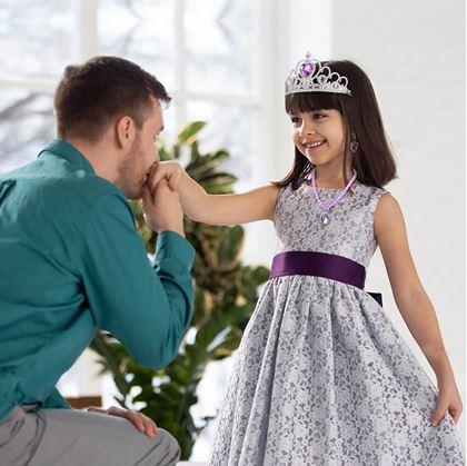 Obrázek z Sada doplňků pro princeznu 6 ks - fialová