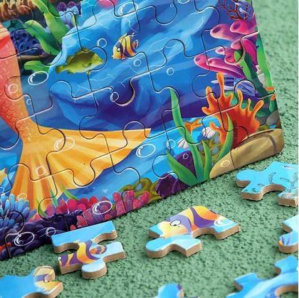 Obrázek z Dětské puzzle v plechové krabičce - mořská panna