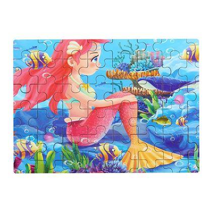 Obrázek z Dětské puzzle v plechové krabičce - mořská panna