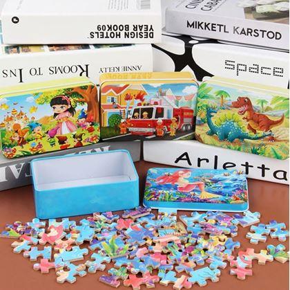 Obrázek z Dětské puzzle v plechové krabičce - mořská panna
