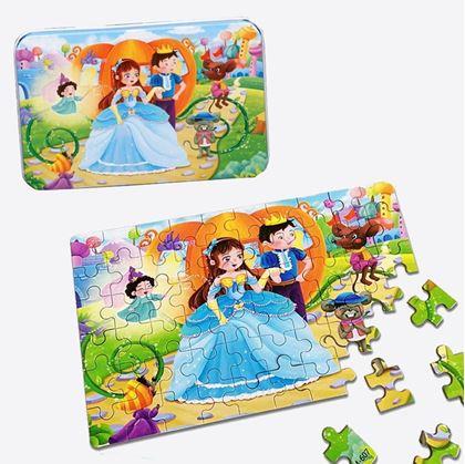 Obrázek z Dětské puzzle v plechové krabičce - království