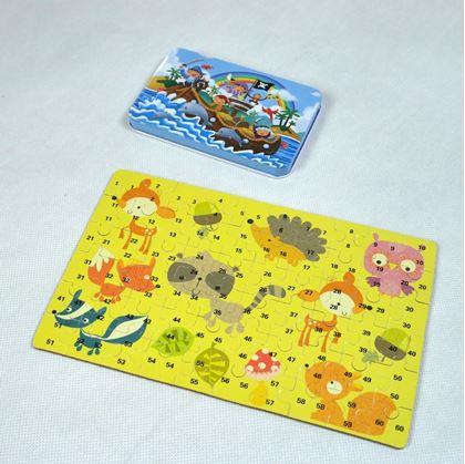 Obrázek z Dětské puzzle v plechové krabičce - piráti