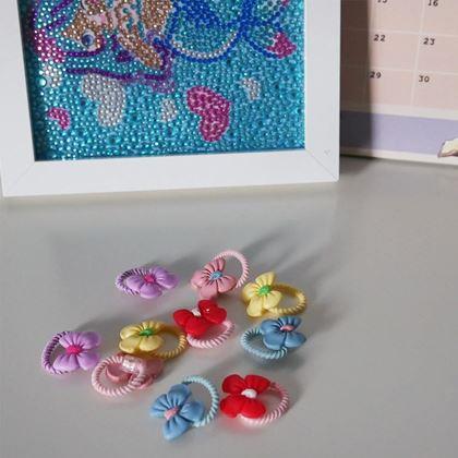 Obrázek z Dětské gumičky do vlasů 10 ks - mašličky